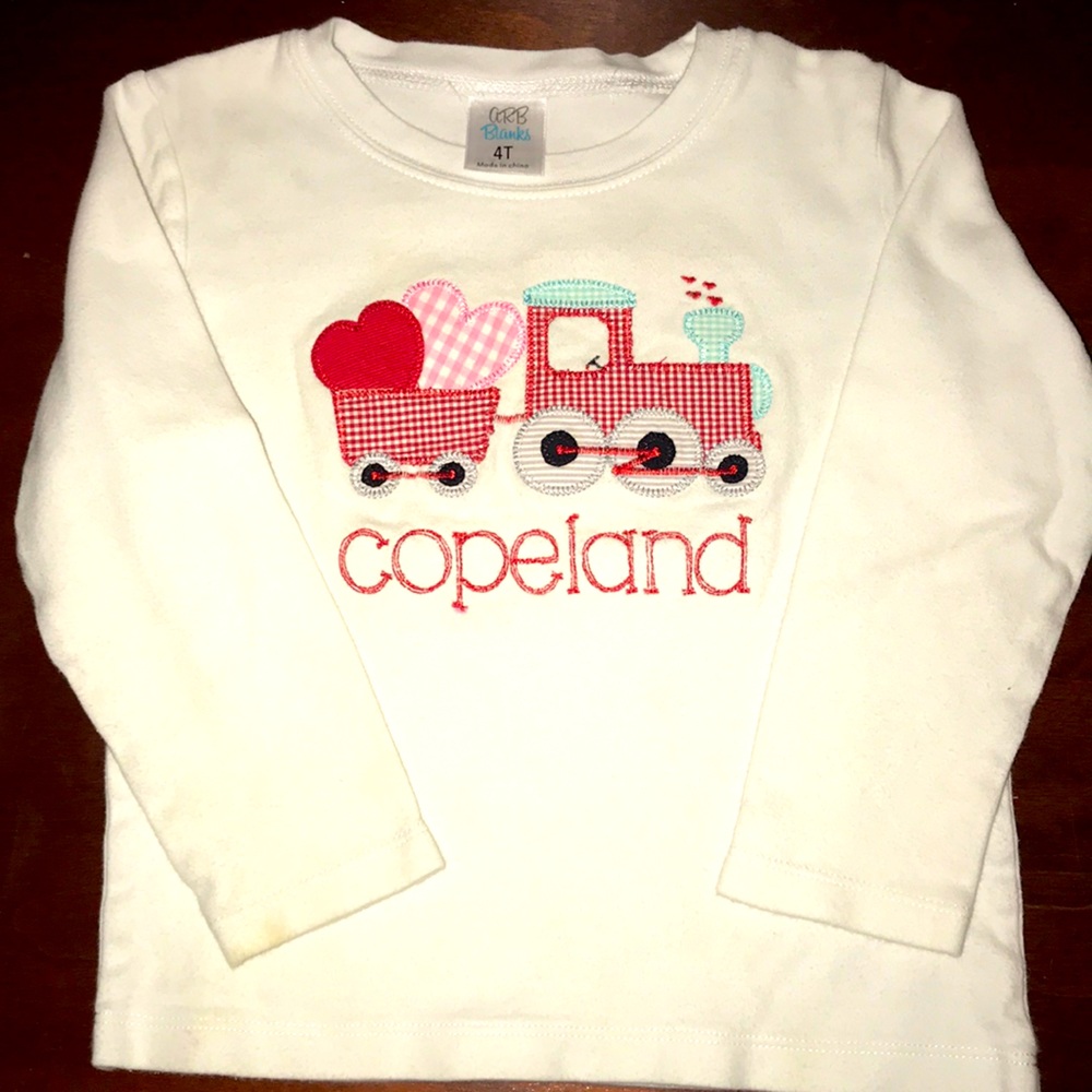 Valentines smocked shirt